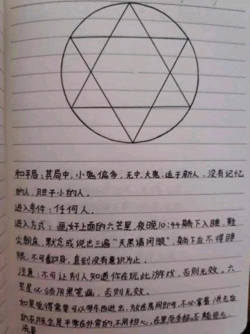 六芒星灵异游戏怎么判断成功